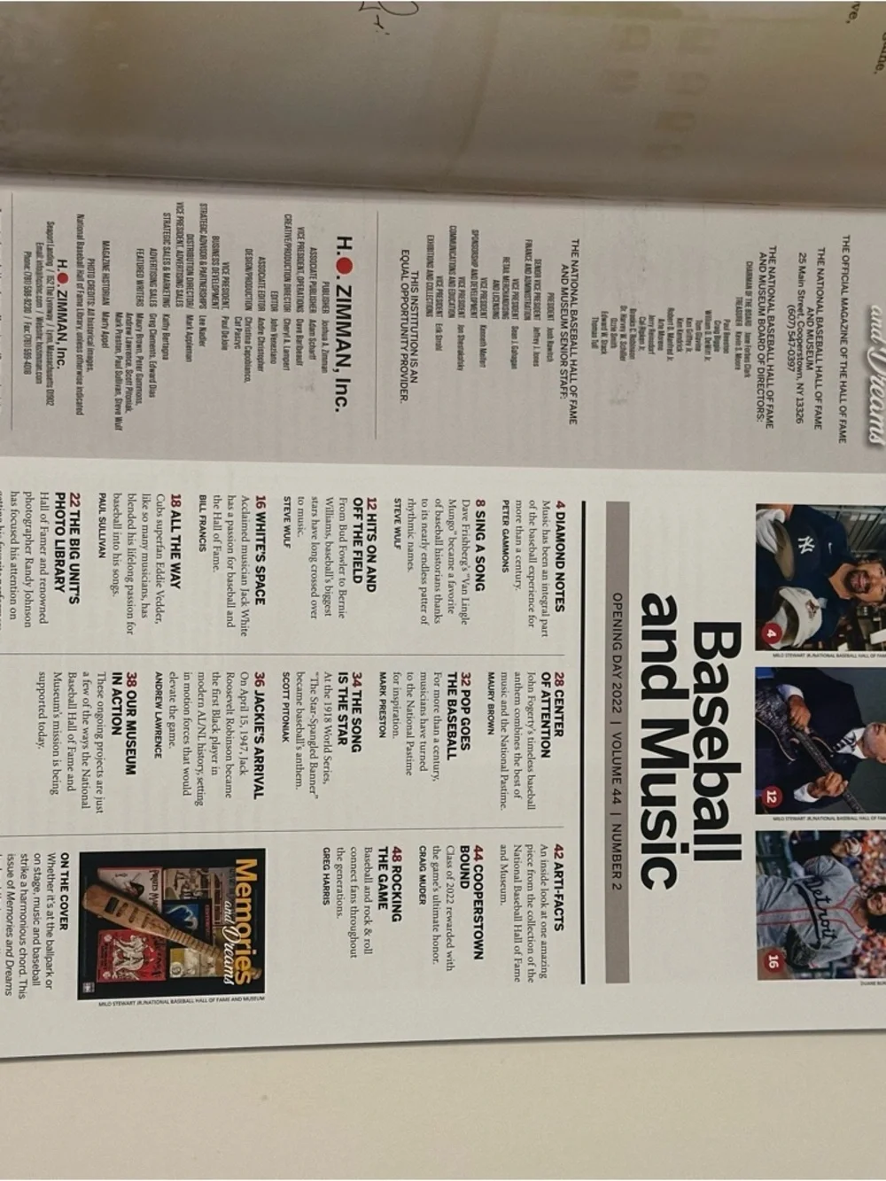 Baseball Hall of Fame Memories and Dreams Magazine 2022 Season Full Set Lot Of 5